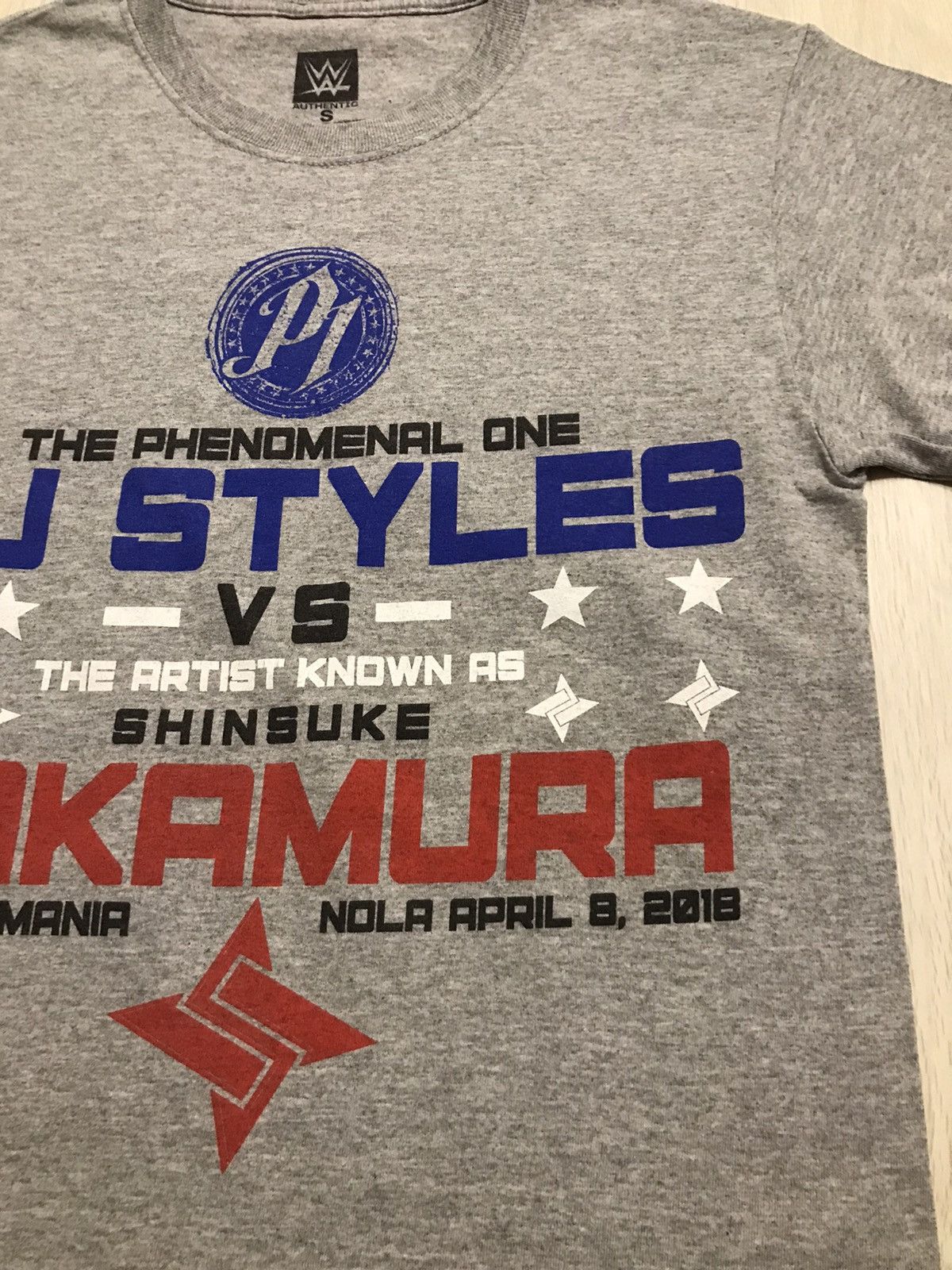 WWE WWE Wrestlemania 2018 Official match AJ x Nakamura Size US S / EU 44-46 / 1 - 3 Thumbnail