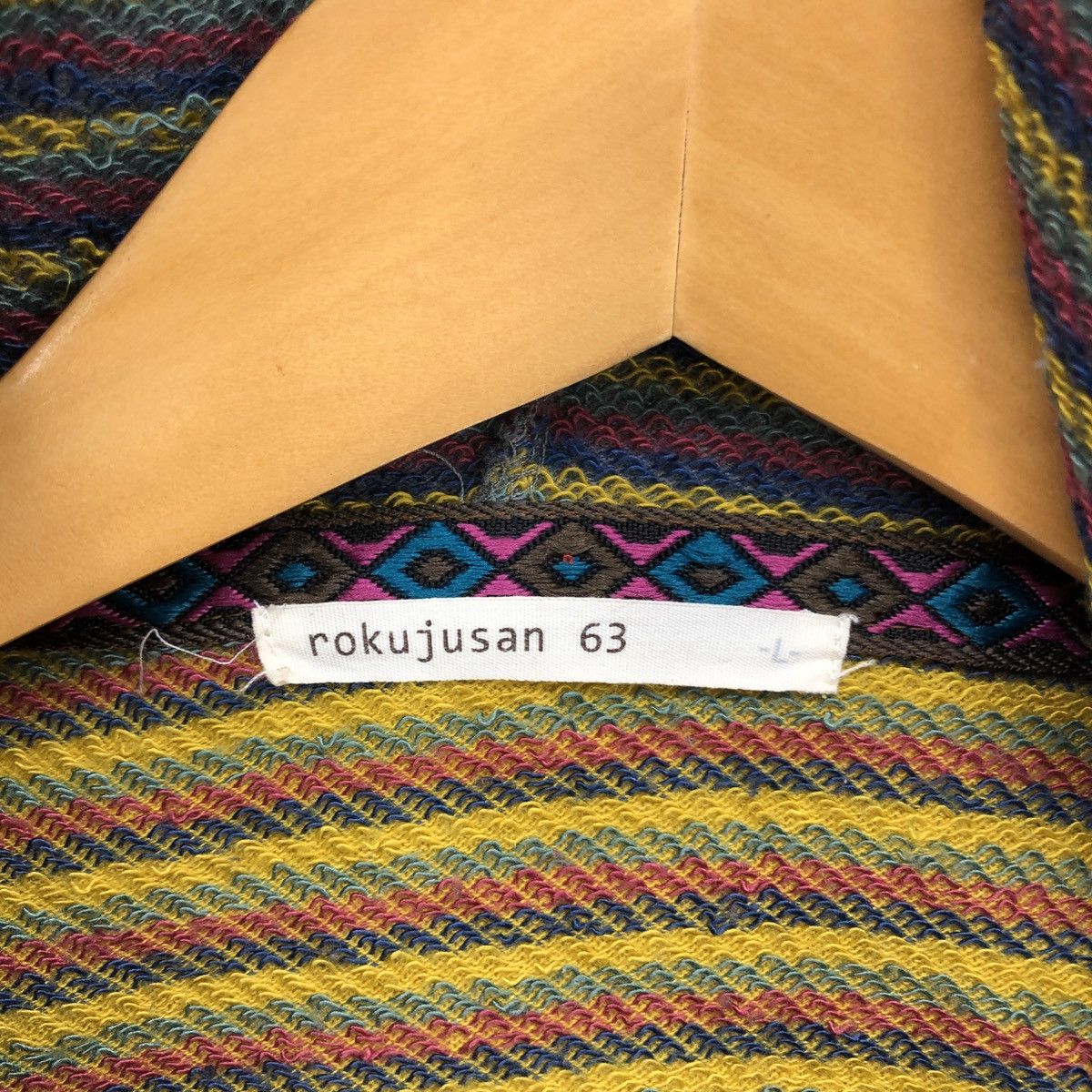 Japanese Brand ROKUJUSAN 63 Multicolor Zipper Hoodie #1533-57 Size US S / EU 44-46 / 1 - 3 Thumbnail