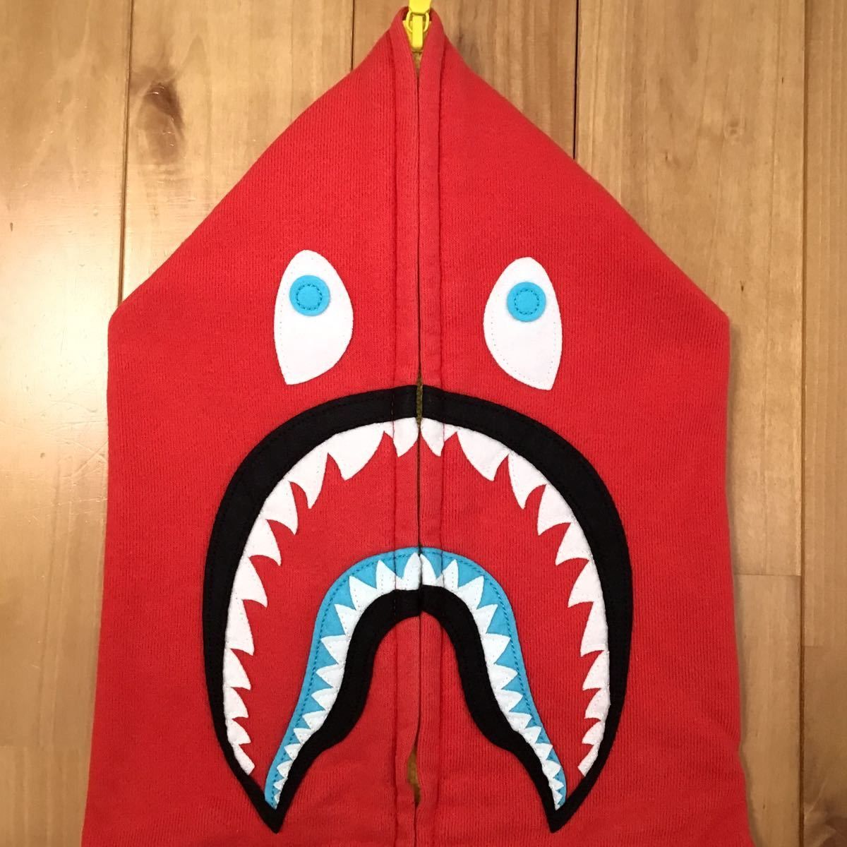 Bape 2010 BAPE Neon shark full zip hoodie red Size US S / EU 44-46 / 1 - 3 Thumbnail