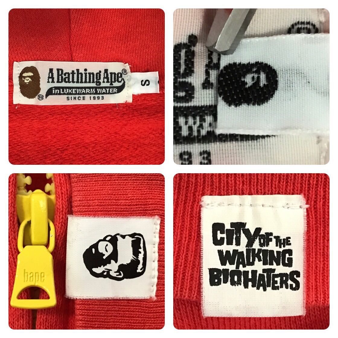 Bape 2010 BAPE Neon shark full zip hoodie red Size US S / EU 44-46 / 1 - 9 Thumbnail