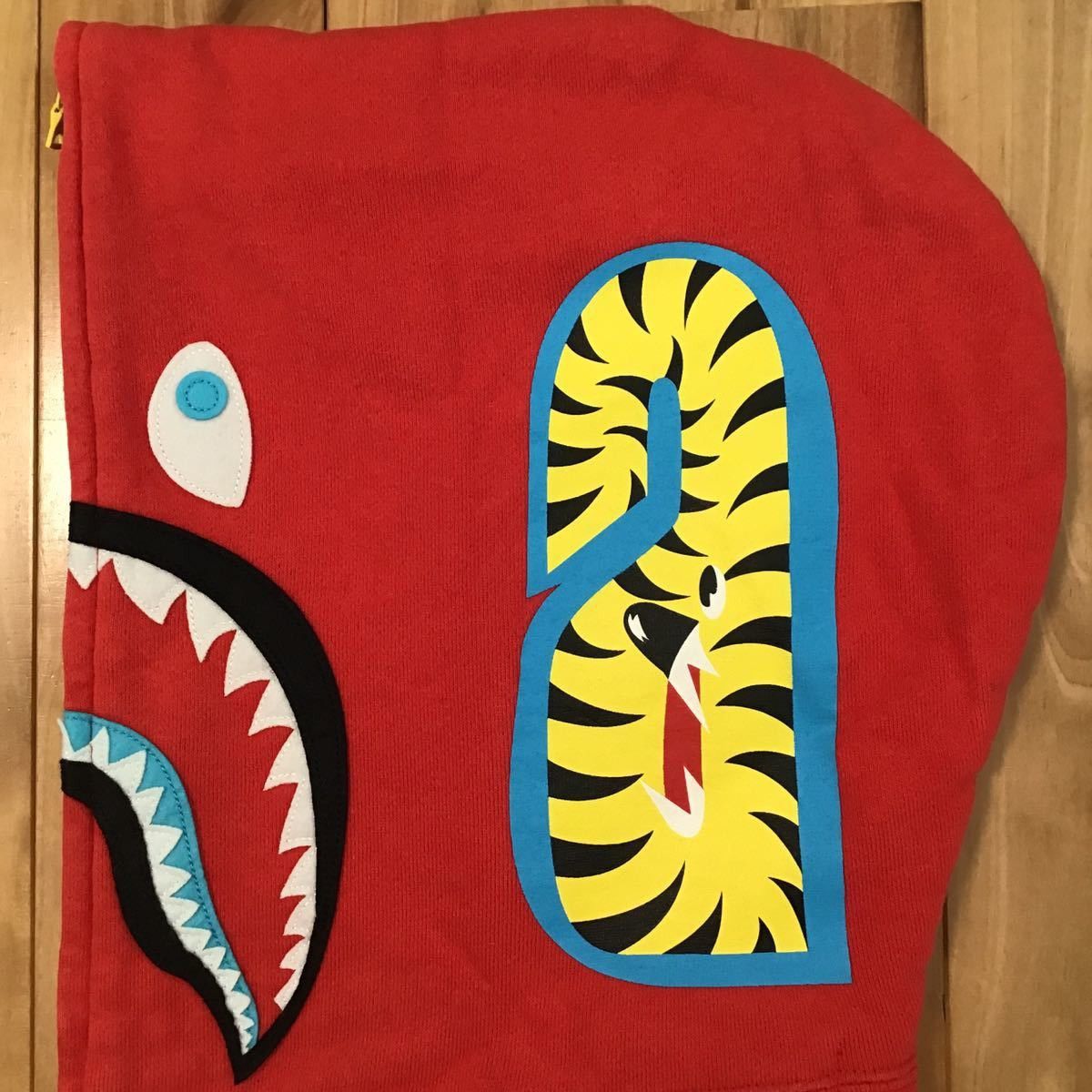 Bape 2010 BAPE Neon shark full zip hoodie red Size US S / EU 44-46 / 1 - 5 Thumbnail