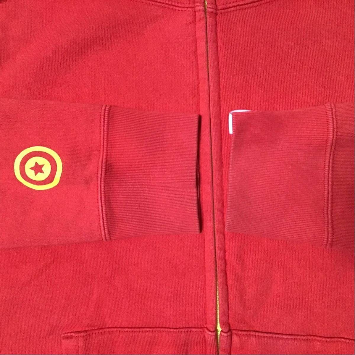 Bape 2010 BAPE Neon shark full zip hoodie red Size US S / EU 44-46 / 1 - 7 Thumbnail