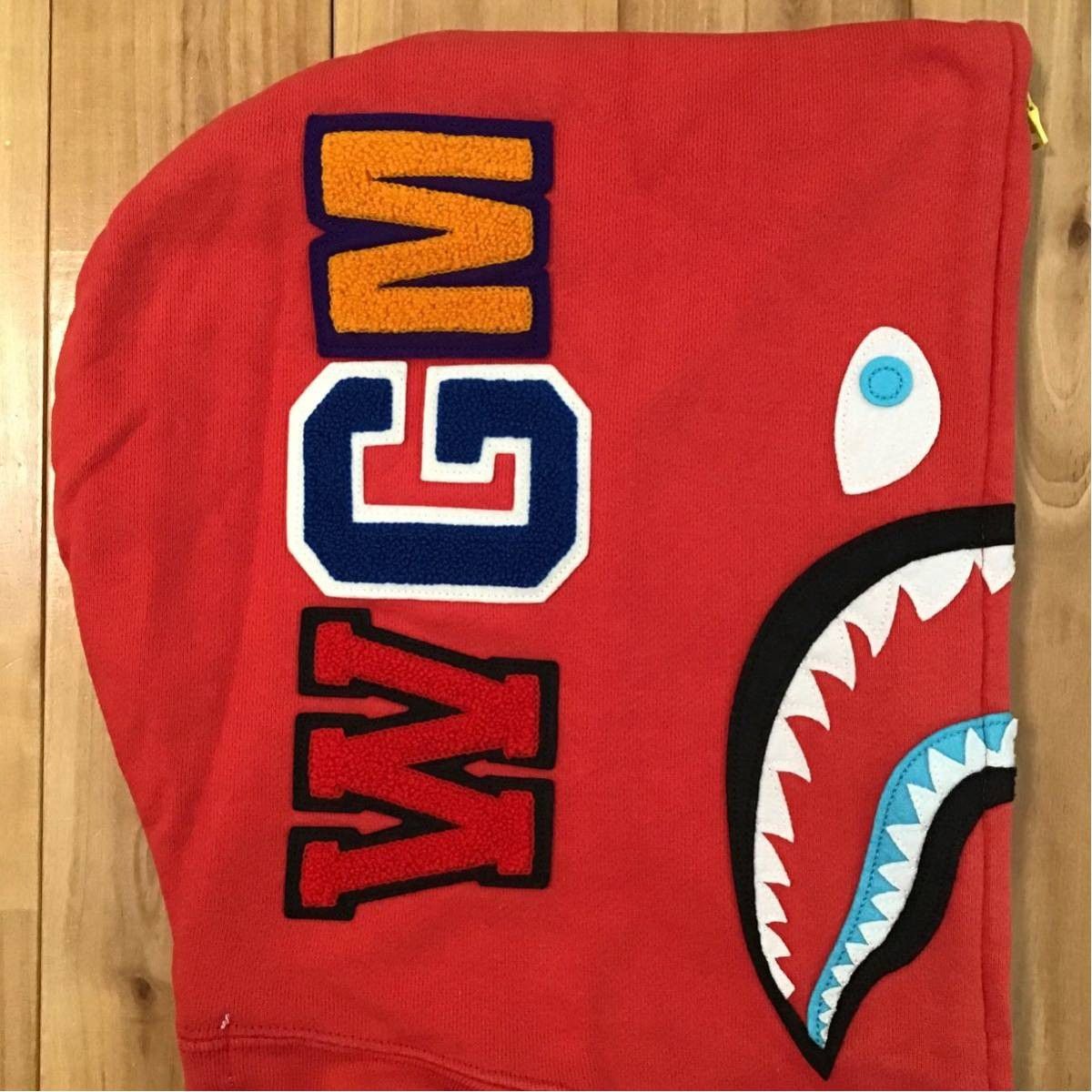 Bape 2010 BAPE Neon shark full zip hoodie red Size US S / EU 44-46 / 1 - 4 Thumbnail