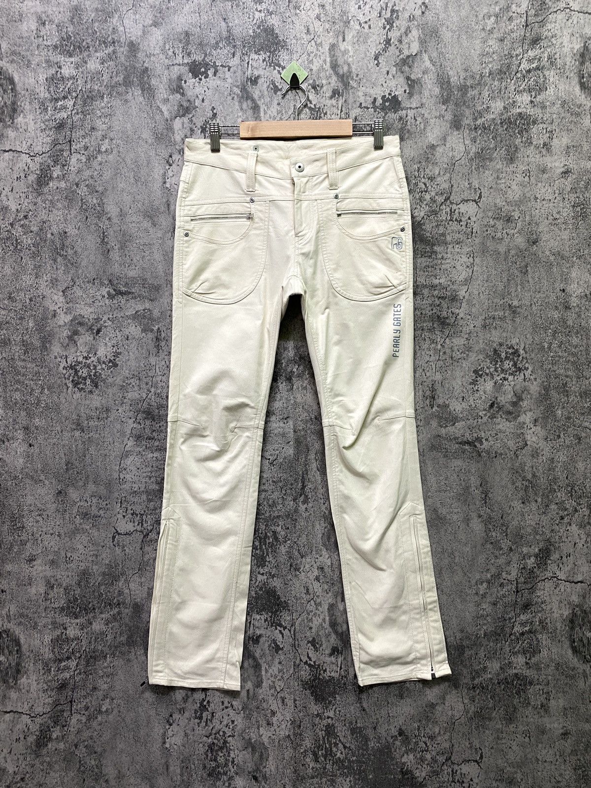 Japanese Brand PEARLY GATES Zipper Leg Secret Pocket Back Pants Size US 29 - 2 Thumbnail
