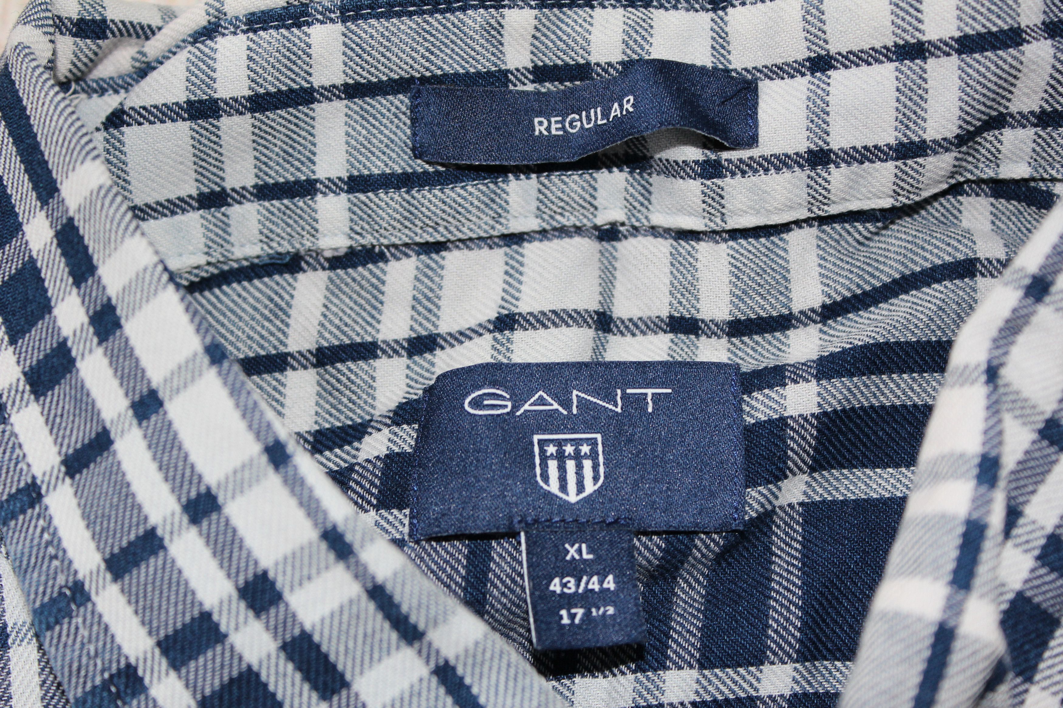 Gant GANT Long Sleeve Blue Check Shirt Size US XL / EU 56 / 4 - 7 Thumbnail