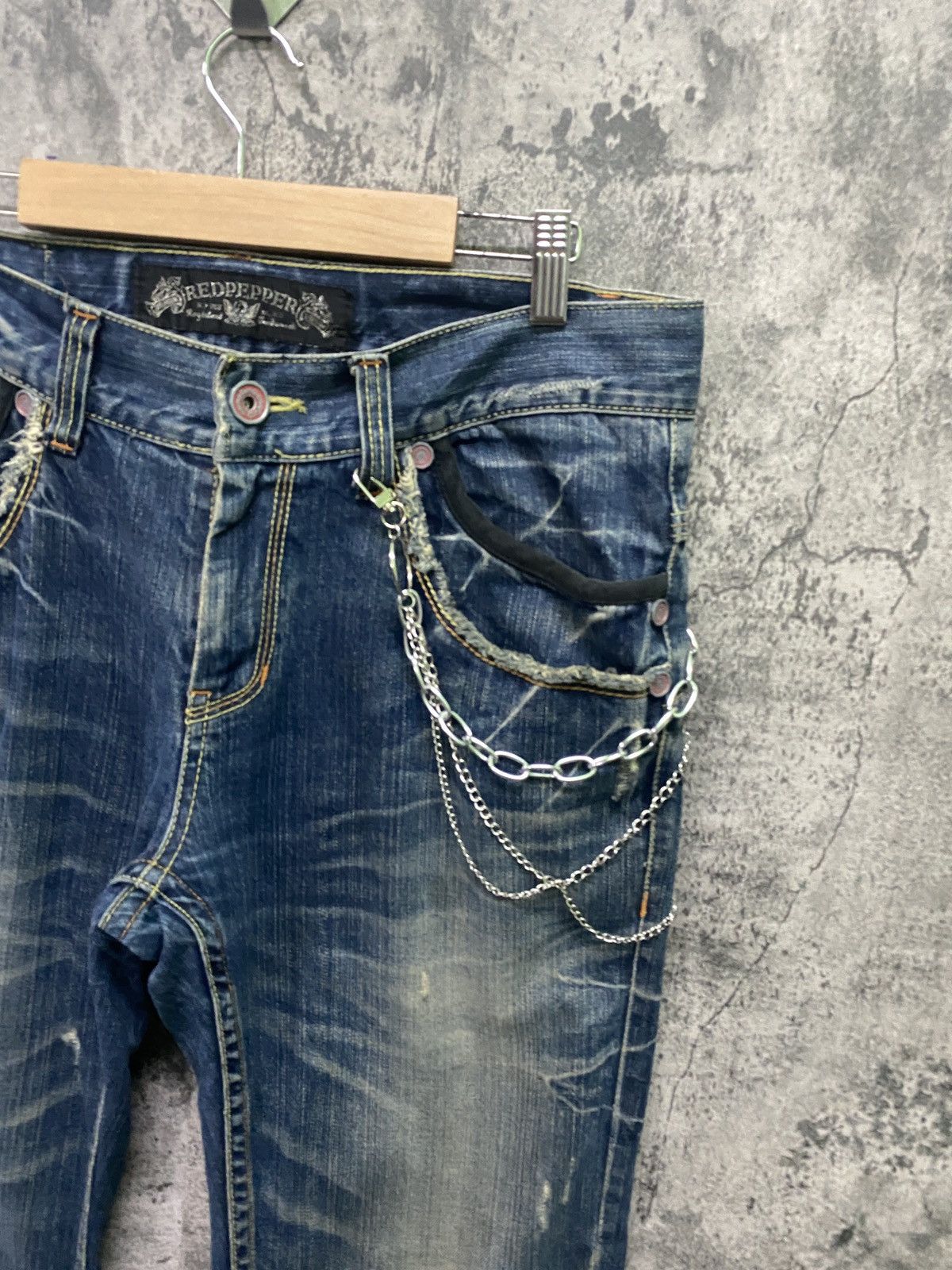 Japanese Brand REDPEPPER Embroidered Back Design Denim Size US 34 / EU 50 - 5 Thumbnail