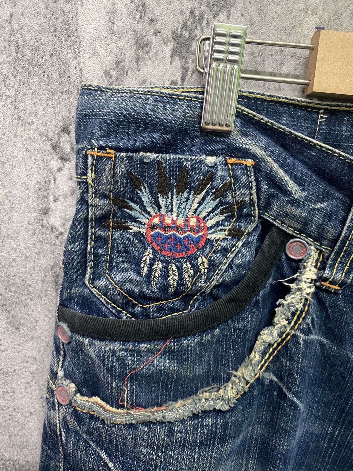 Japanese Brand REDPEPPER Embroidered Back Design Denim Size US 34 / EU 50 - 9 Thumbnail