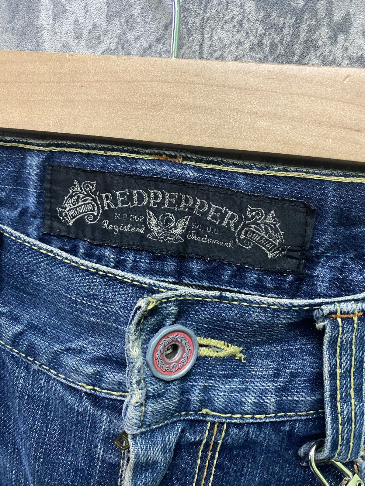 Japanese Brand REDPEPPER Embroidered Back Design Denim Size US 34 / EU 50 - 10 Thumbnail