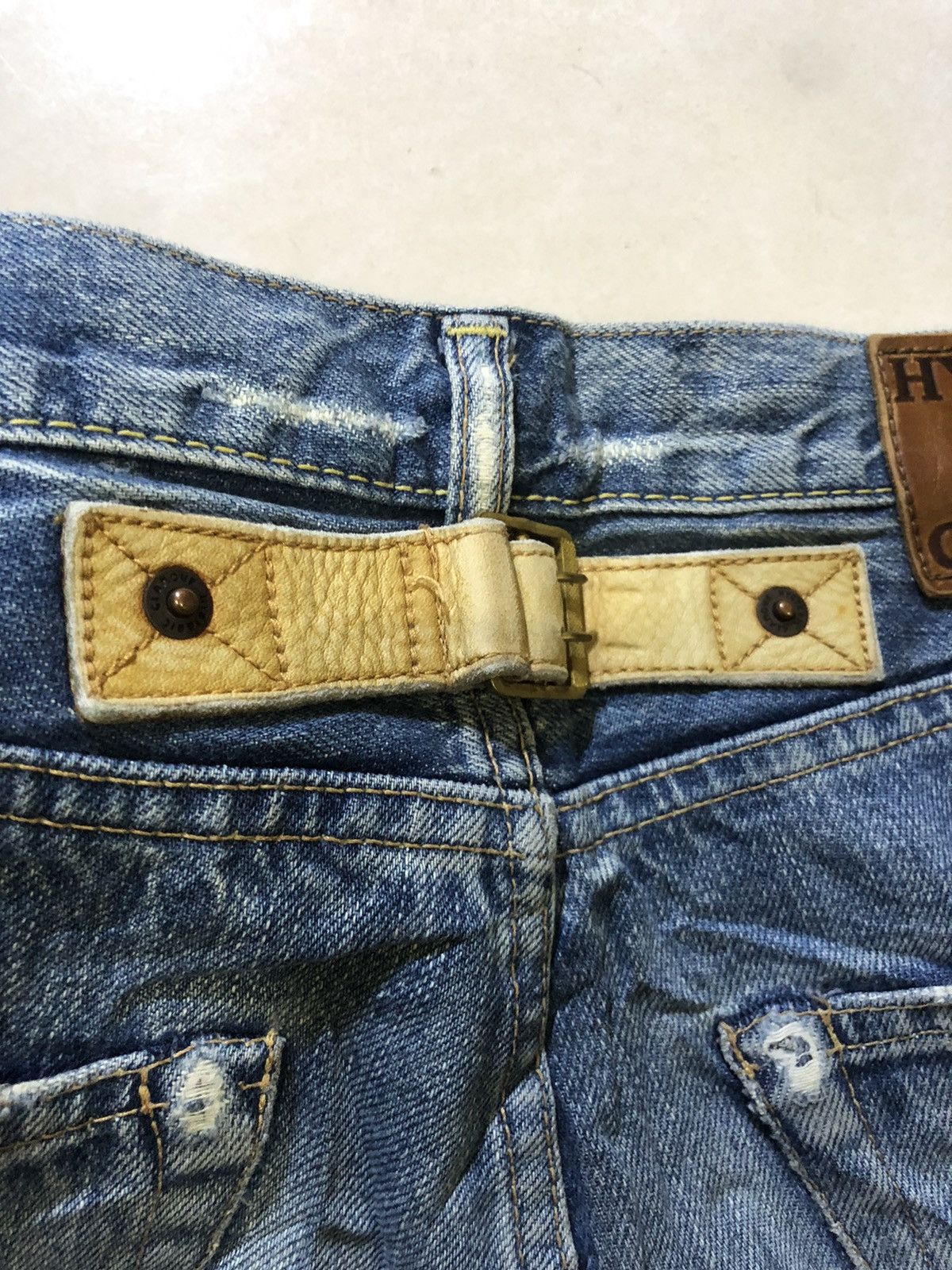 Hysteric Glamour × Japanese Brand Hysteric Glamour Skinny Selvedge Jeans leather Buckle Size US 29 - 12 Thumbnail
