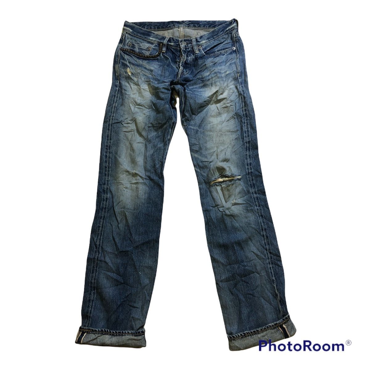 Hysteric Glamour × Japanese Brand Hysteric Glamour Skinny Selvedge Jeans leather Buckle Size US 29 - 1 Thumbnail