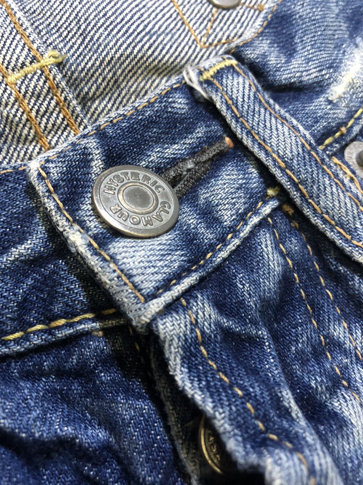Hysteric Glamour × Japanese Brand Hysteric Glamour Skinny Selvedge Jeans leather Buckle Size US 29 - 8 Thumbnail