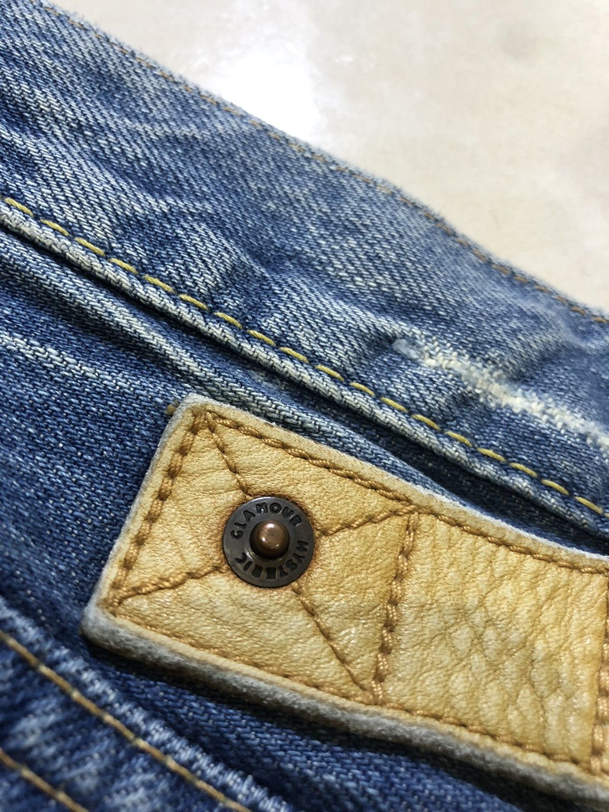 Hysteric Glamour × Japanese Brand Hysteric Glamour Skinny Selvedge Jeans leather Buckle Size US 29 - 4 Thumbnail