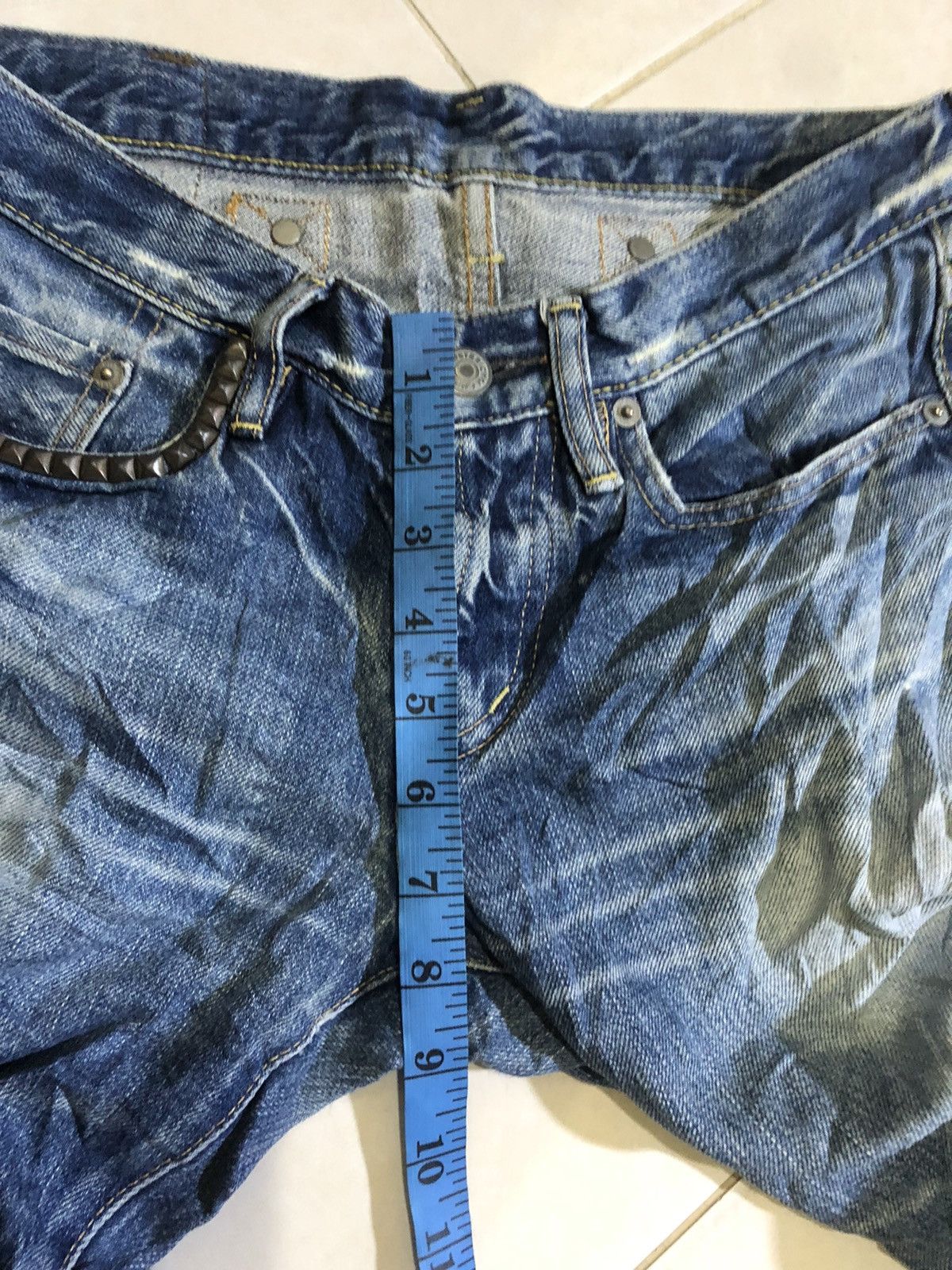 Hysteric Glamour × Japanese Brand Hysteric Glamour Skinny Selvedge Jeans leather Buckle Size US 29 - 15 Thumbnail