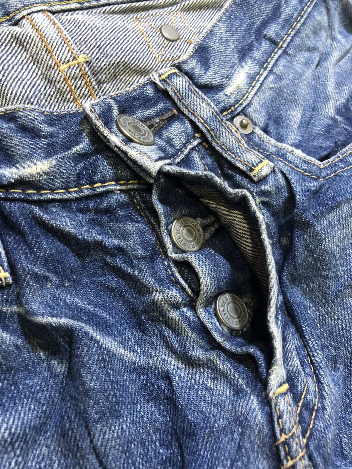 Hysteric Glamour × Japanese Brand Hysteric Glamour Skinny Selvedge Jeans leather Buckle Size US 29 - 7 Thumbnail