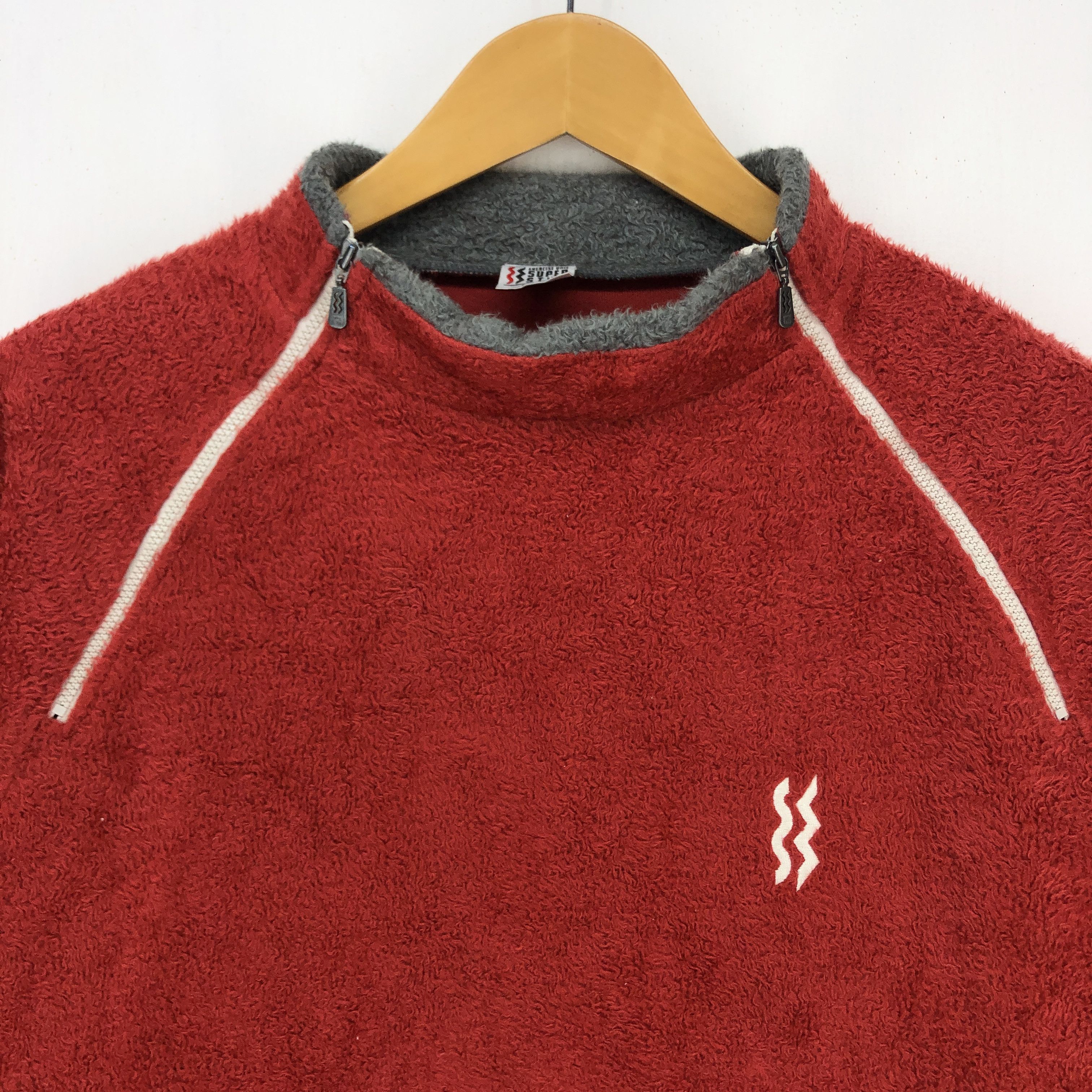 Japanese Brand SUPER STAR Fleece Pullover #1672-62 Size US L / EU 52-54 / 3 - 2 Thumbnail