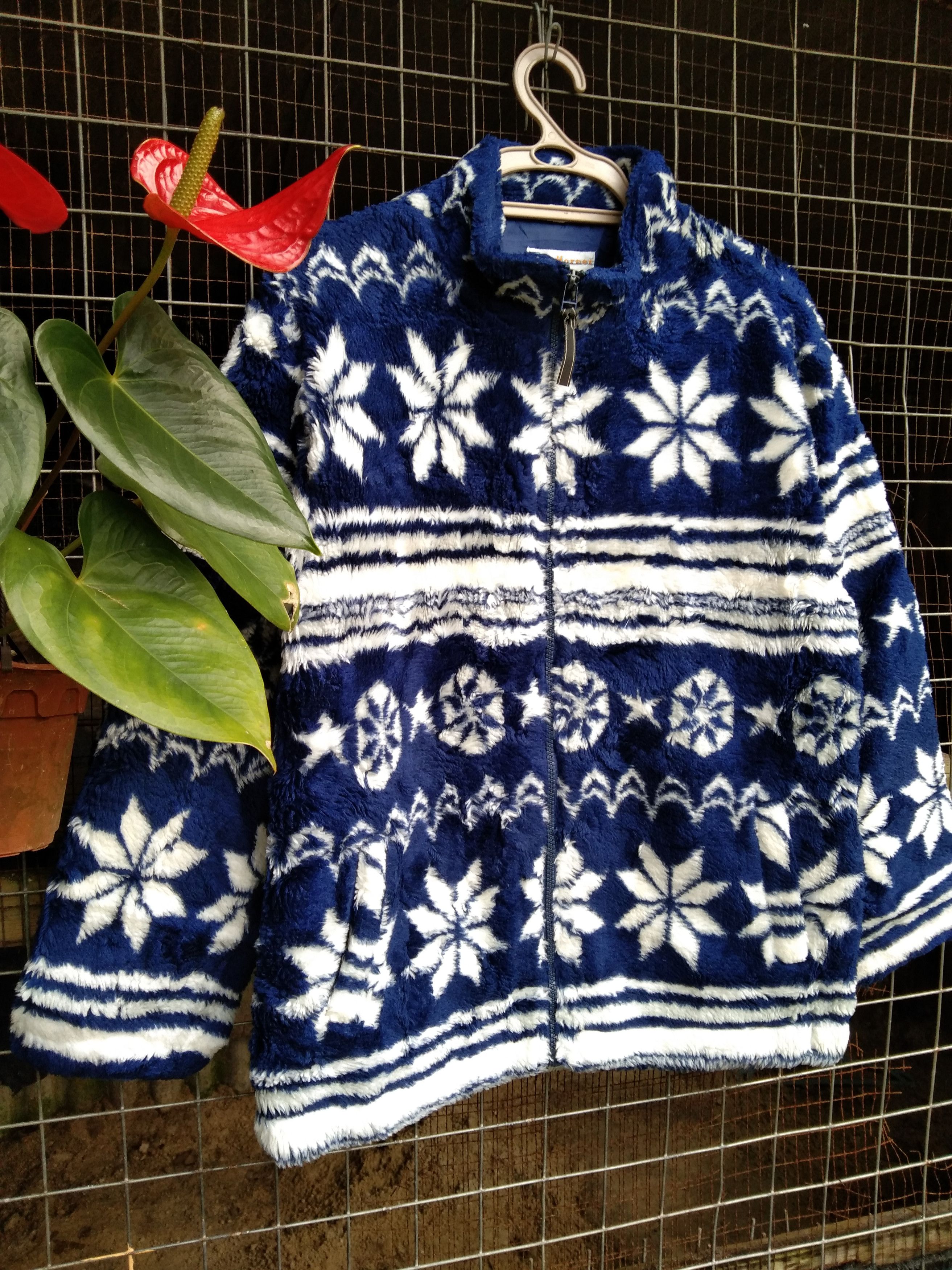 Japanese Brand WOMEN'S PRINTED FLEECE JACKET Size M / US 6-8 / IT 42-44 - 3 Thumbnail
