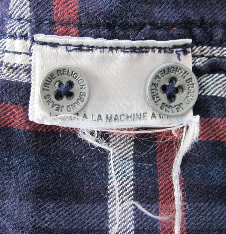 Flannel × True Religion True Religion Plaid Flannel Long Sleeve Check Shirt Size US M / EU 48-50 / 2 - 5 Thumbnail