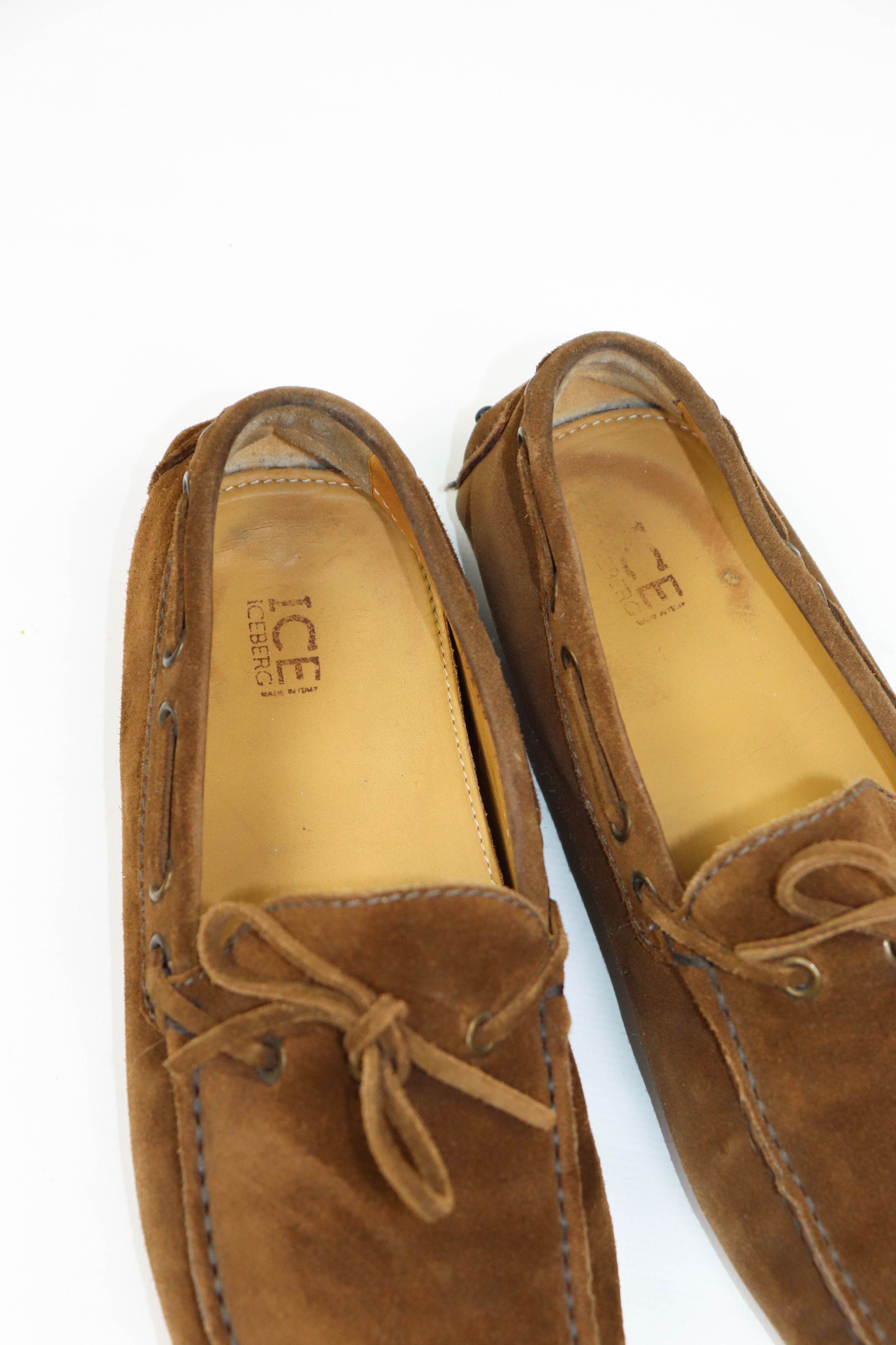 Iceberg ICE Iceberg Beige Brown Suede Driving Loafers Shoes Size US 8 / EU 41 - 6 Thumbnail
