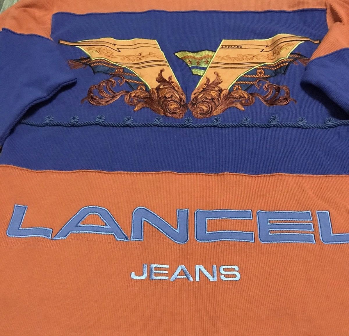 Japanese Brand × Lancel Vintage Lancel Sweatshirt Big Logo Size US L / EU 52-54 / 3 - 6 Thumbnail