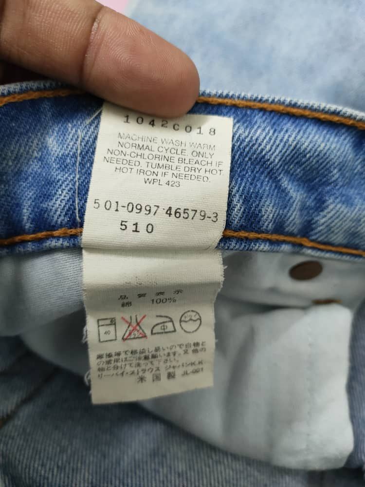 Levi's Vtg Levi's 510 Denim Made in USA 33x34 Size US 33 - 9 Thumbnail