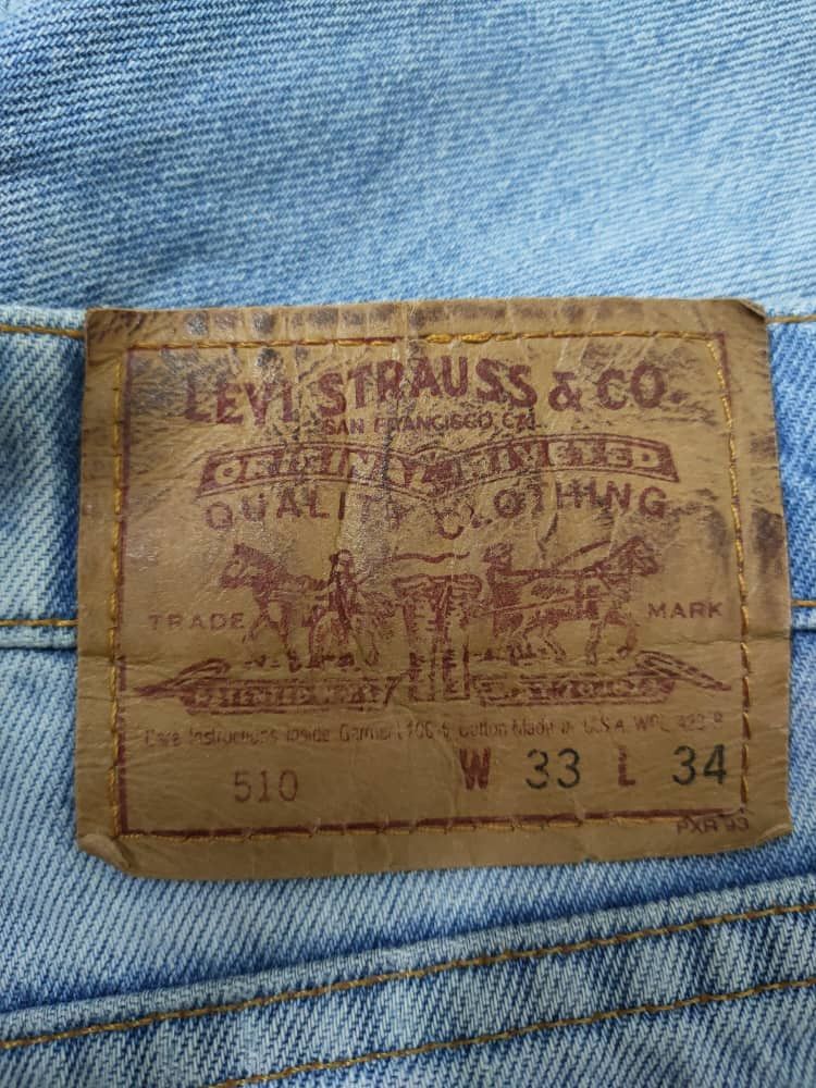 Levi's Vtg Levi's 510 Denim Made in USA 33x34 Size US 33 - 8 Thumbnail