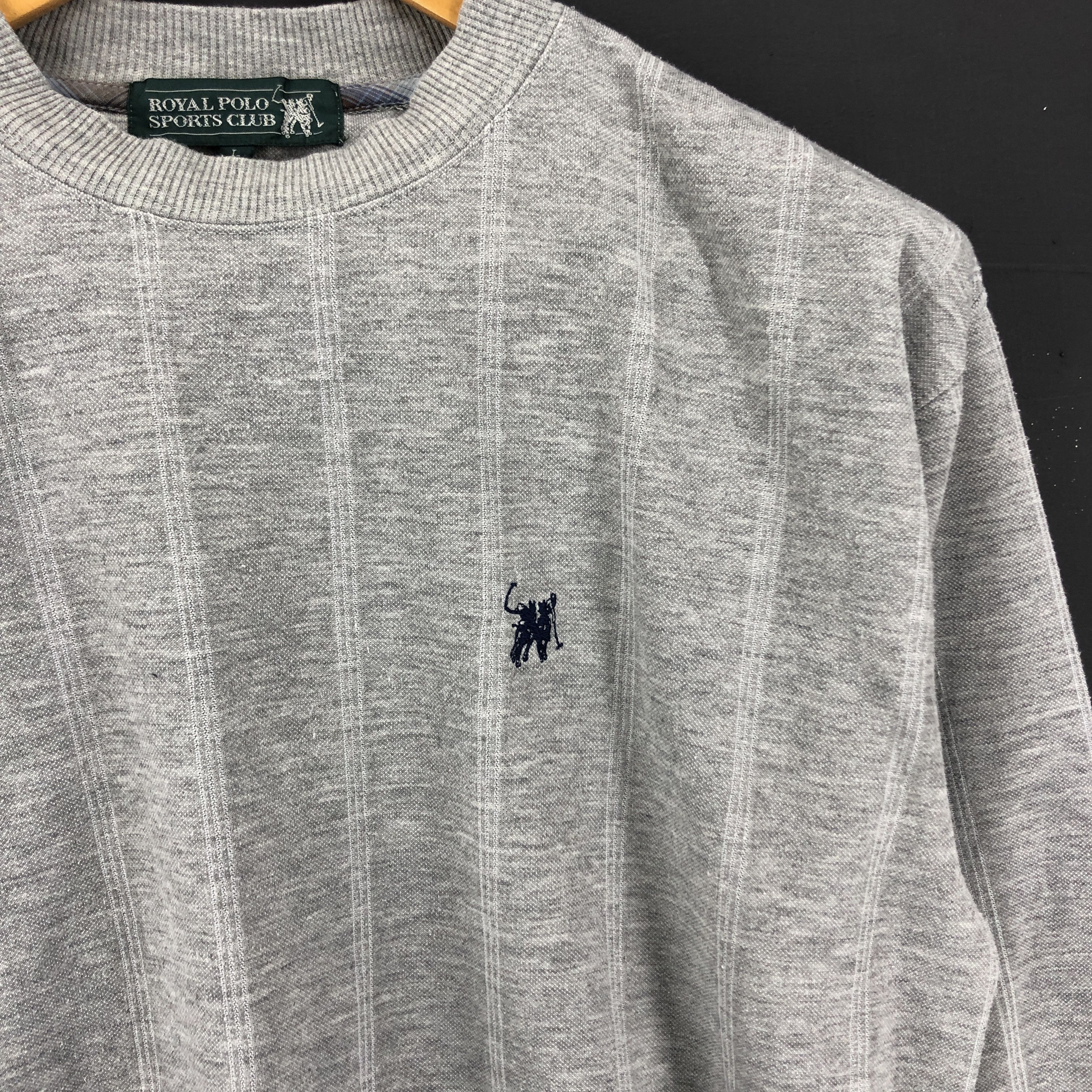 Other ROYAL POLO Stripe Sweatshirt Crew Neck #1886-47 Size US M / EU 48-50 / 2 - 2 Thumbnail