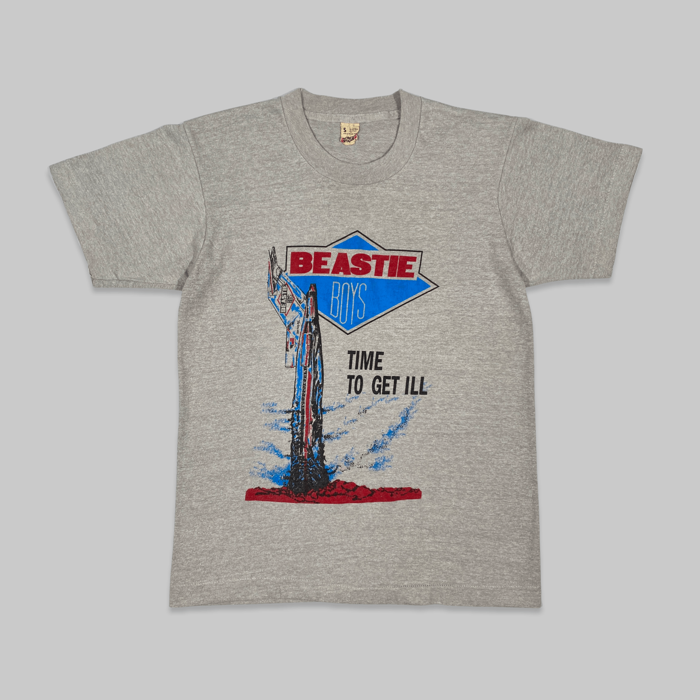 image of Rap Tees x Screen Stars Vintage 80's Beastie Boys Licensed To ‘Time To Get Ill’ Shirt in Grey (Size