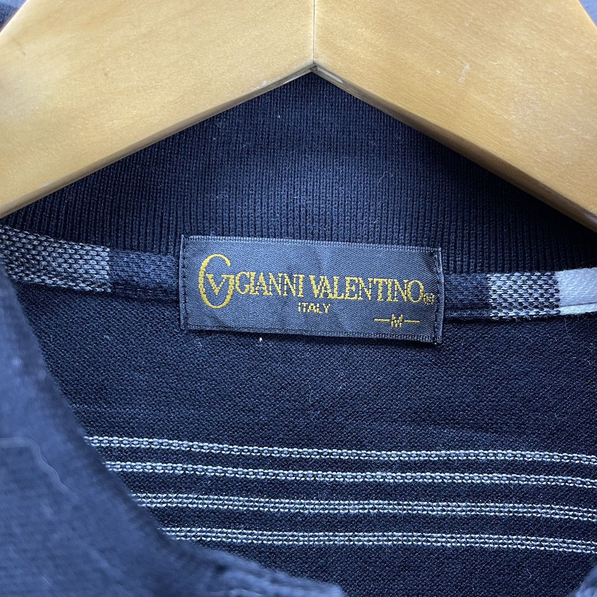 Gianni Valentino GIANNI VALENTINO Stripe Polo T Shirt #1092/AM Size US L / EU 52-54 / 3 - 8 Thumbnail