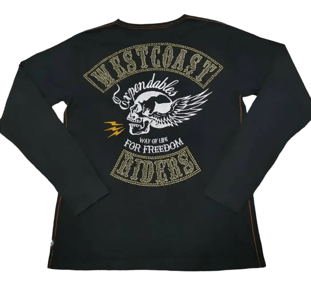 Flagstaff Embroidered Skulls T