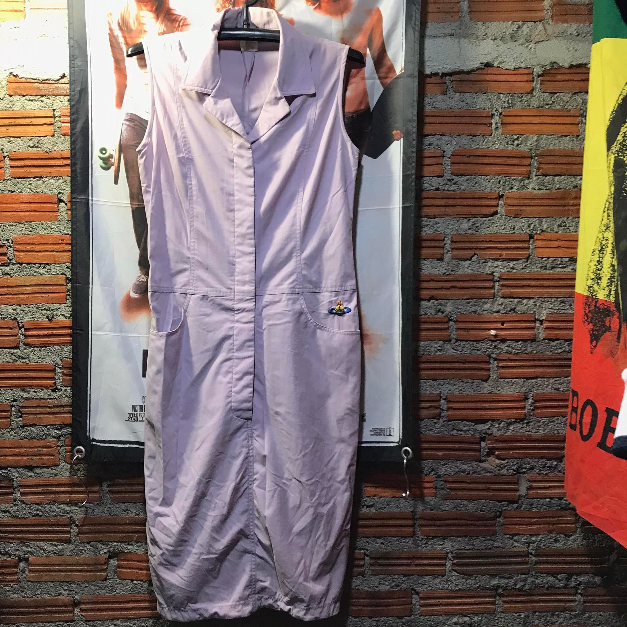 image of Vivienne Westwood Sleeveless Dress Logo in Purple, Women's (Size Large)