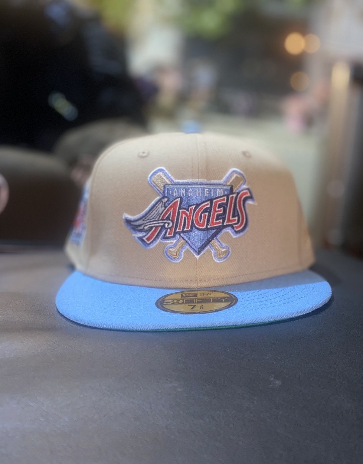 Lids × MLB × New Era 7 3/8 camel Anaheim angels (cross bats) fitted hat Size ONE SIZE - 2 Thumbnail