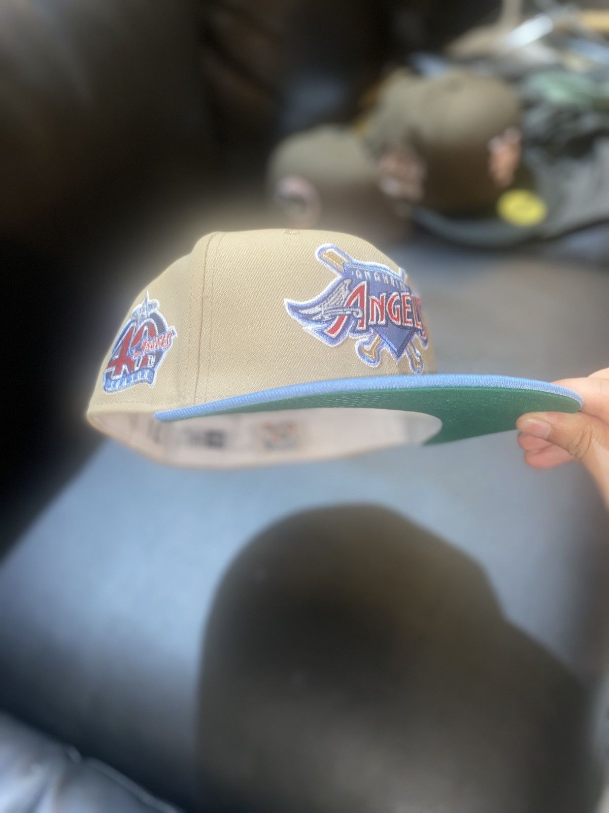 Lids × MLB × New Era 7 3/8 camel Anaheim angels (cross bats) fitted hat Size ONE SIZE - 3 Thumbnail