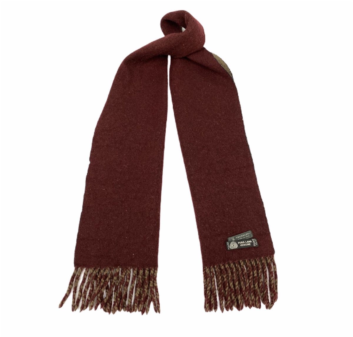 Other × Trussardi TRUSSARDI ITALY Vtg Lana Wool Cashmere Fringe Muffler Scarf Size ONE SIZE - 1 Thumbnail