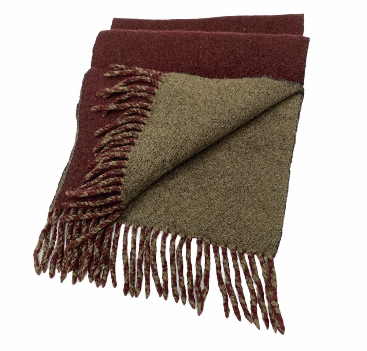 Other × Trussardi TRUSSARDI ITALY Vtg Lana Wool Cashmere Fringe Muffler Scarf Size ONE SIZE - 5 Thumbnail