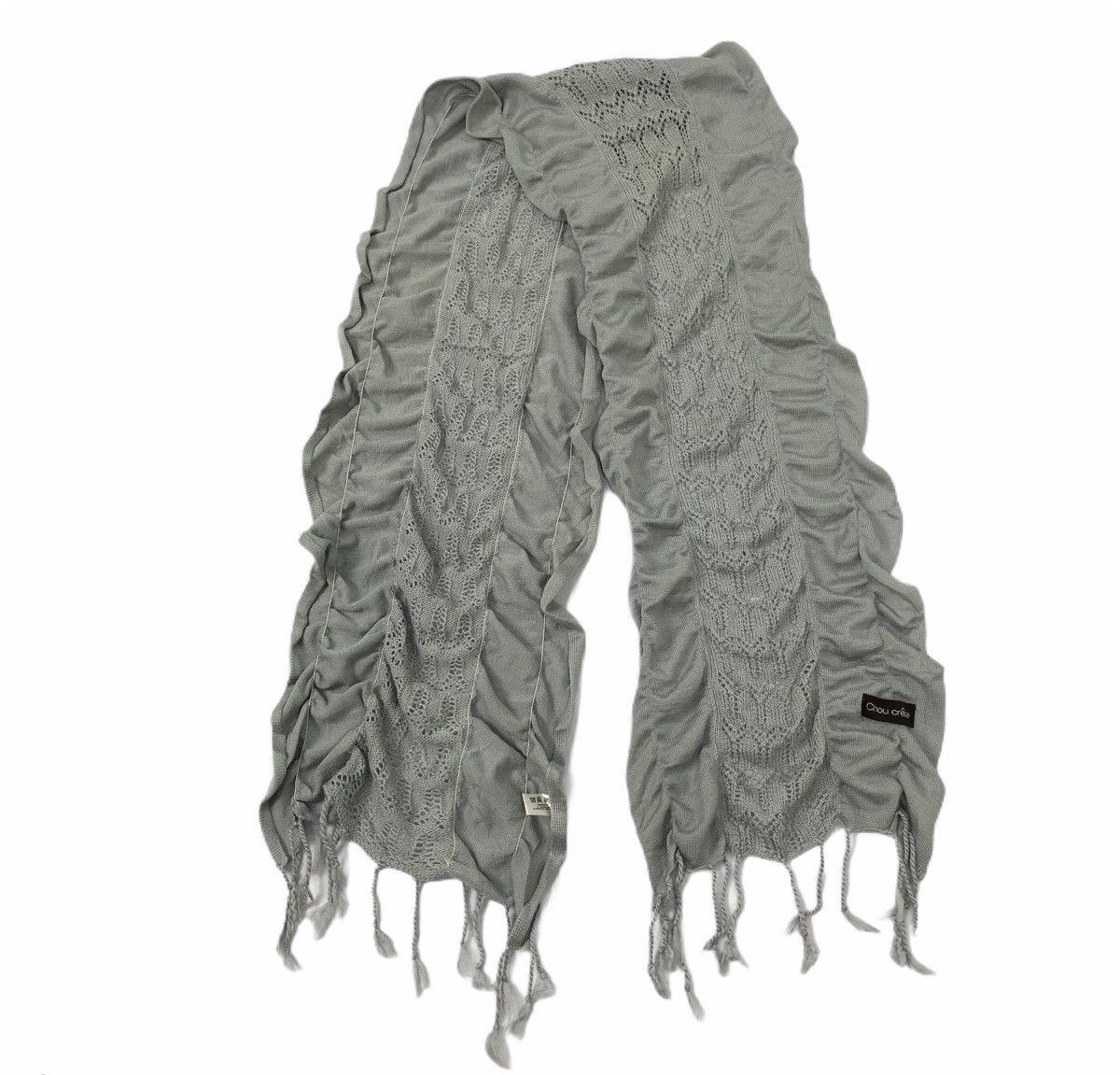 Japanese Brand × Other CHOU CREPE Wrinkle Spring Knitwear Mesh Nett Muffler Scarf Size ONE SIZE - 3 Thumbnail