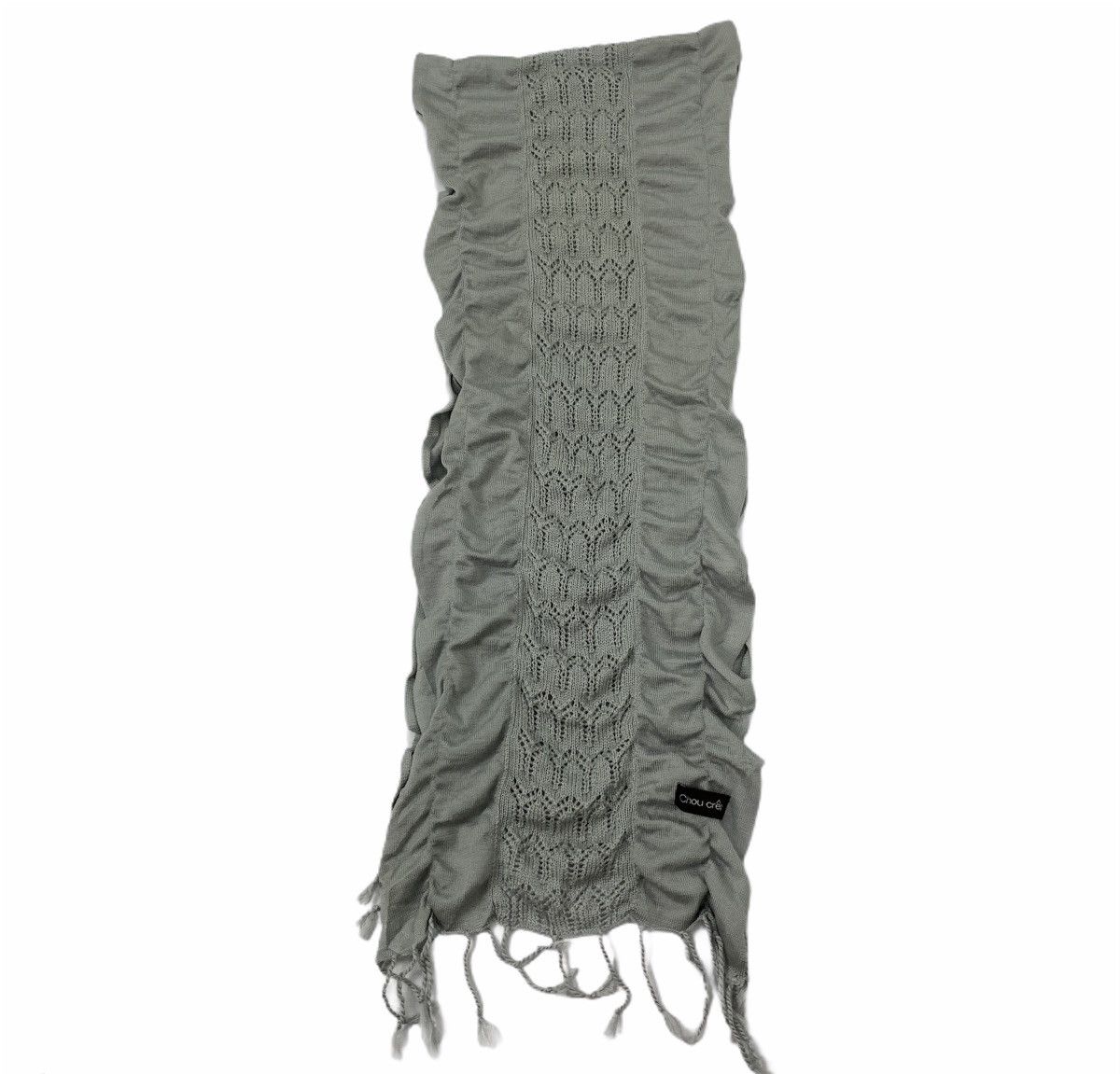 Japanese Brand × Other CHOU CREPE Wrinkle Spring Knitwear Mesh Nett Muffler Scarf Size ONE SIZE - 4 Thumbnail
