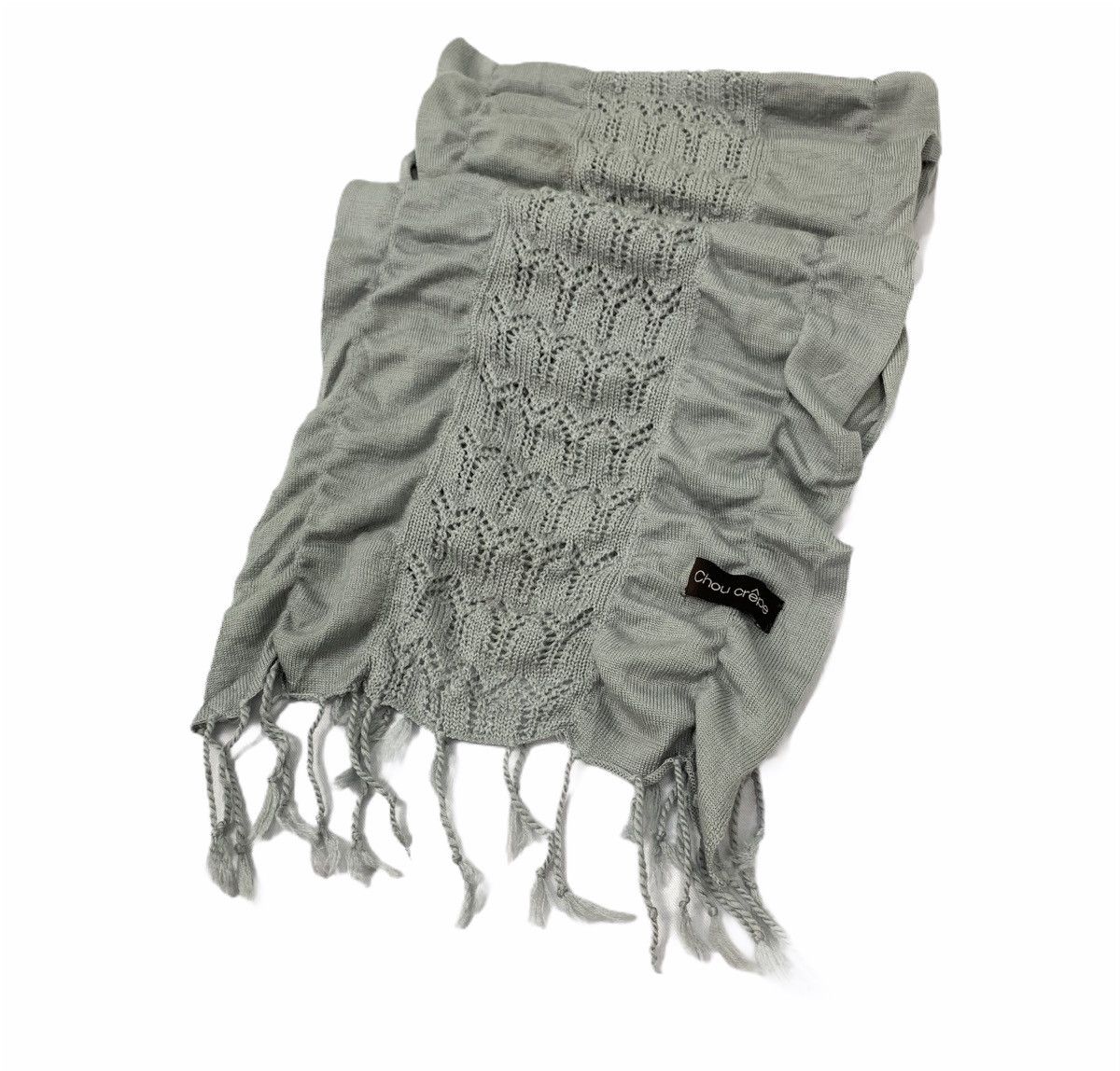 Japanese Brand × Other CHOU CREPE Wrinkle Spring Knitwear Mesh Nett Muffler Scarf Size ONE SIZE - 2 Thumbnail