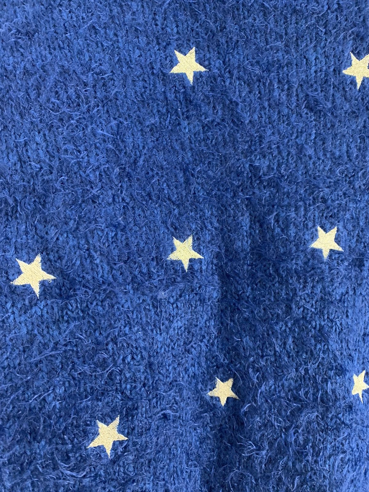 Aran Isles Knitwear × Designer × Japanese Brand HYPHEN WORLD GALERY Star Fluffy Fur Mohair Knitwear Sweater Size US M / EU 48-50 / 2 - 8 Thumbnail