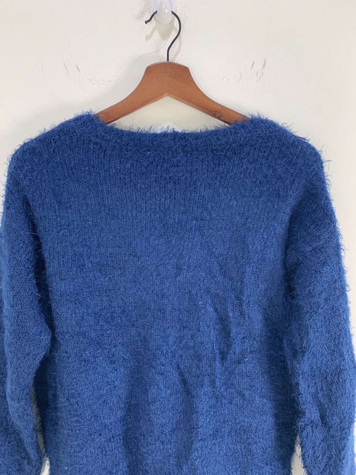 Aran Isles Knitwear × Designer × Japanese Brand HYPHEN WORLD GALERY Star Fluffy Fur Mohair Knitwear Sweater Size US M / EU 48-50 / 2 - 9 Thumbnail
