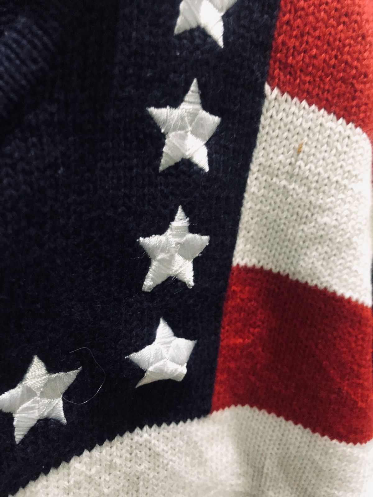 Japanese Brand × Vintage KAREN SCOTT SPORT Knitwear flag zipper sweatshirt Size US L / EU 52-54 / 3 - 3 Thumbnail