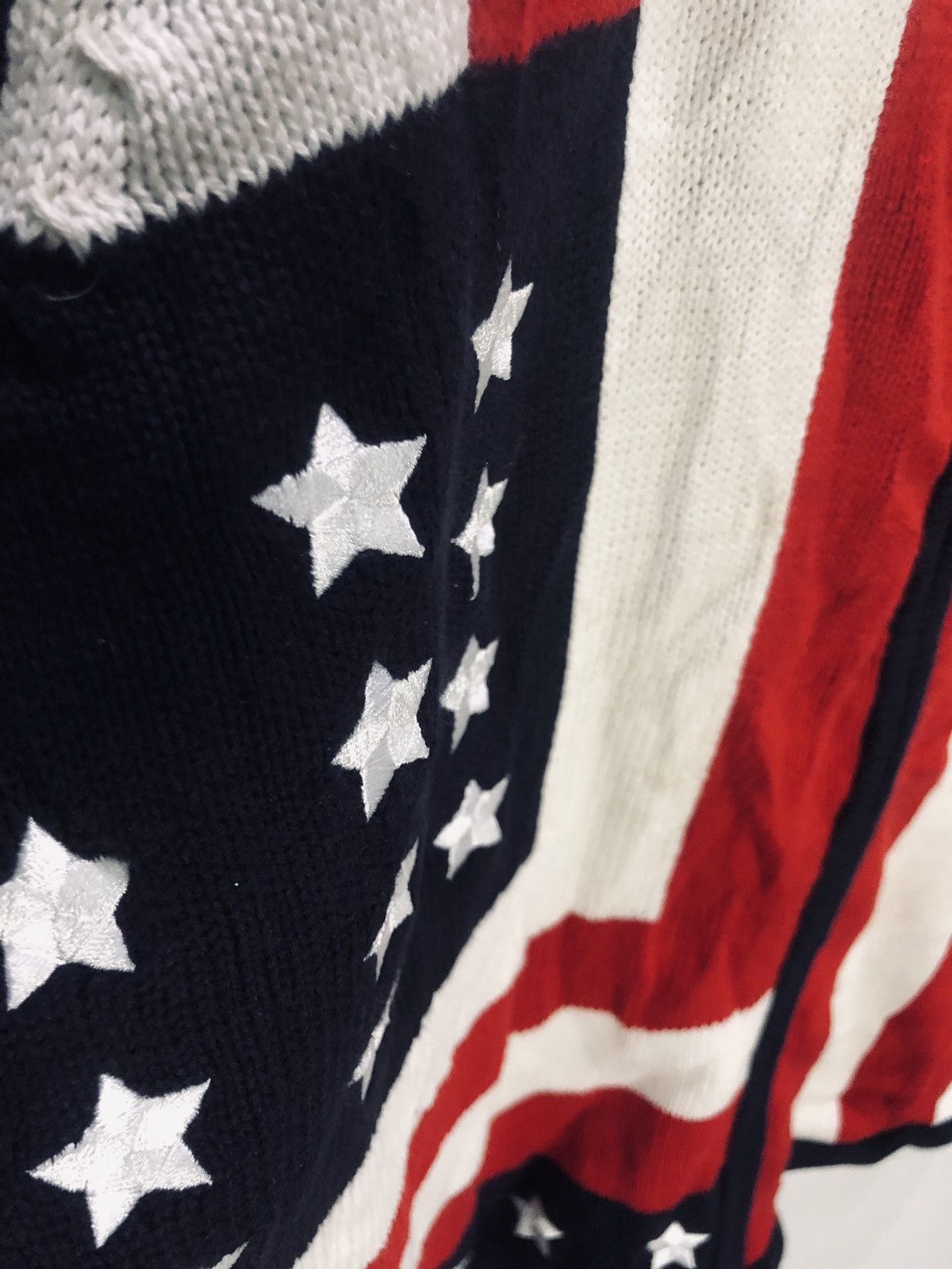 Japanese Brand × Vintage KAREN SCOTT SPORT Knitwear flag zipper sweatshirt Size US L / EU 52-54 / 3 - 2 Thumbnail