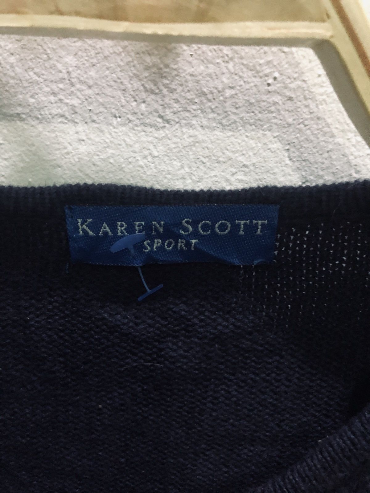 Japanese Brand × Vintage KAREN SCOTT SPORT Knitwear flag zipper sweatshirt Size US L / EU 52-54 / 3 - 6 Thumbnail