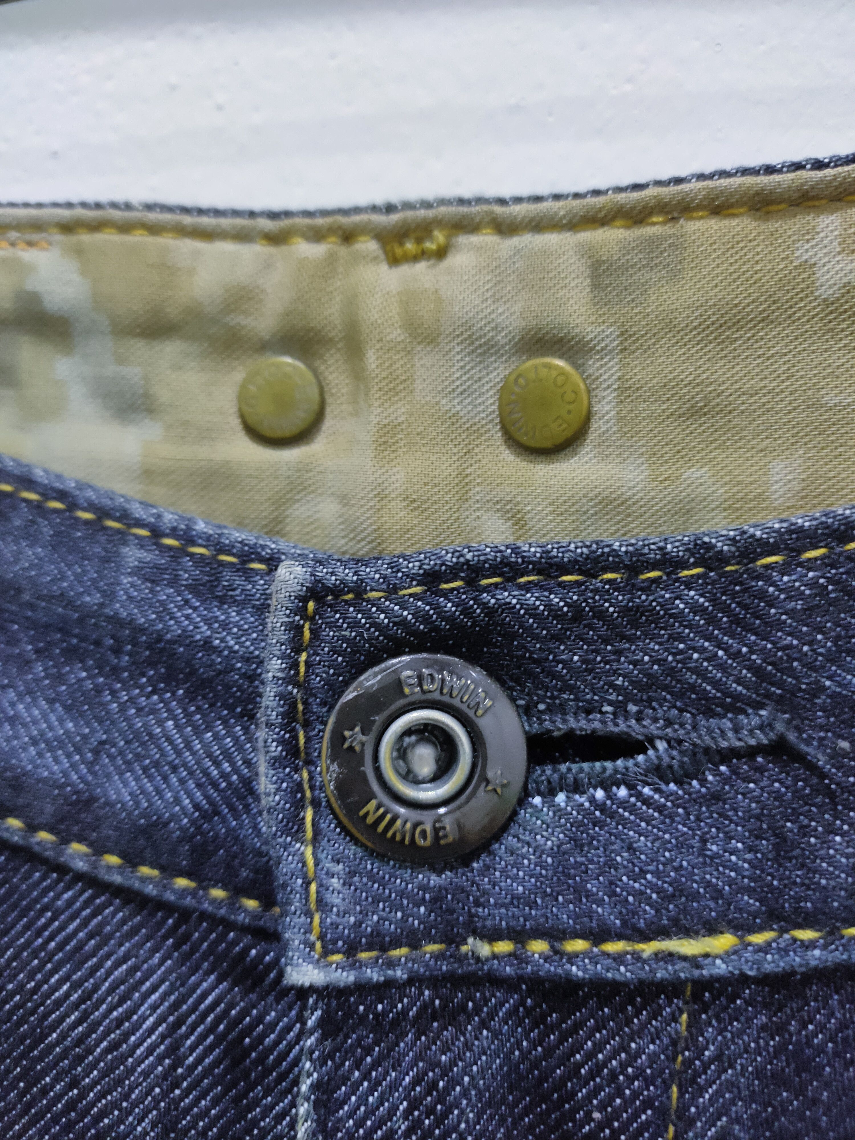 Edwin × Japanese Brand EDWIN E-FUNCTION 503 Curved Leg Camo Stone Wash Denim Jeans Size US 28 / EU 44 - 7 Thumbnail