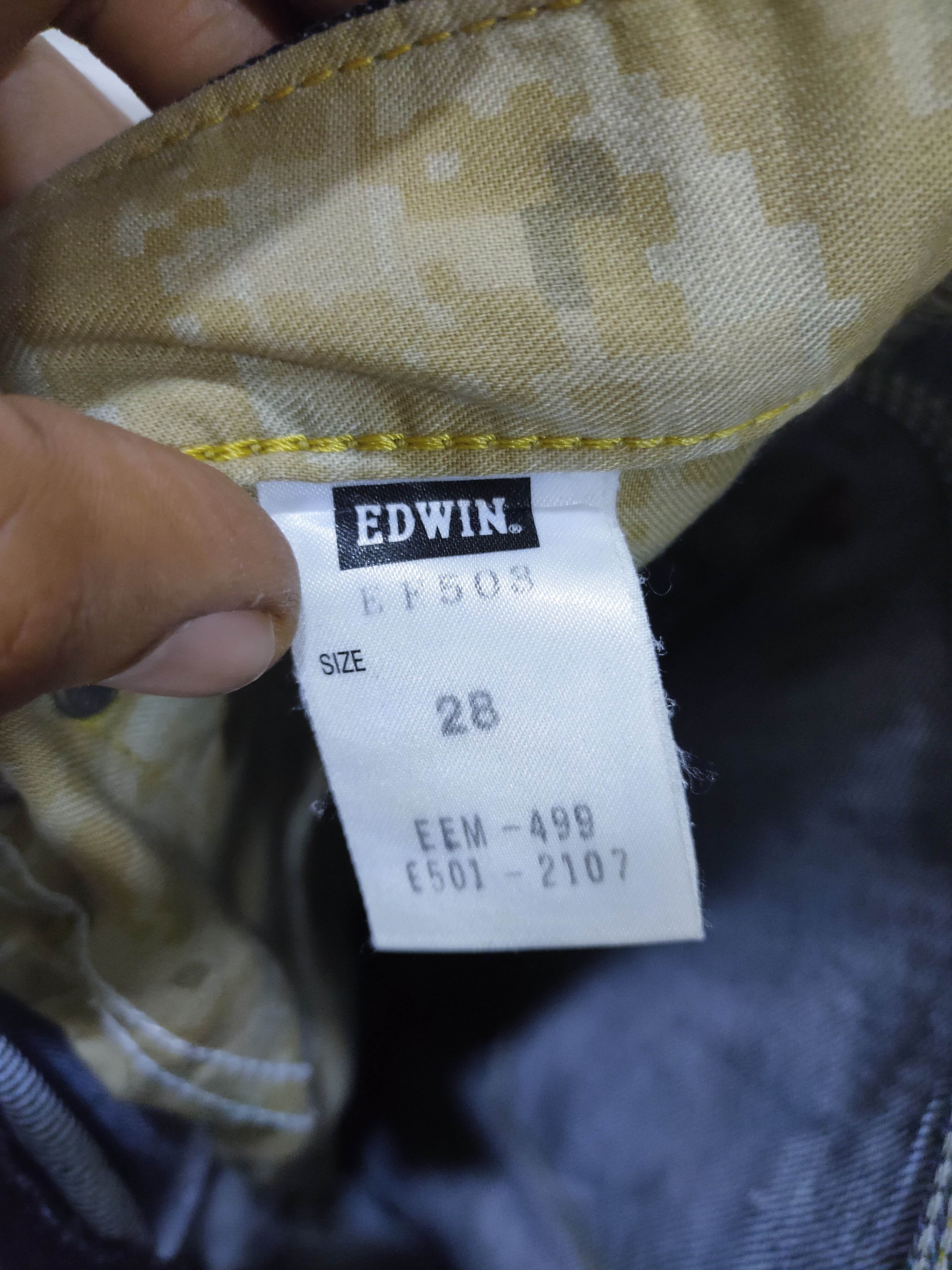Edwin × Japanese Brand EDWIN E-FUNCTION 503 Curved Leg Camo Stone Wash Denim Jeans Size US 28 / EU 44 - 21 Thumbnail