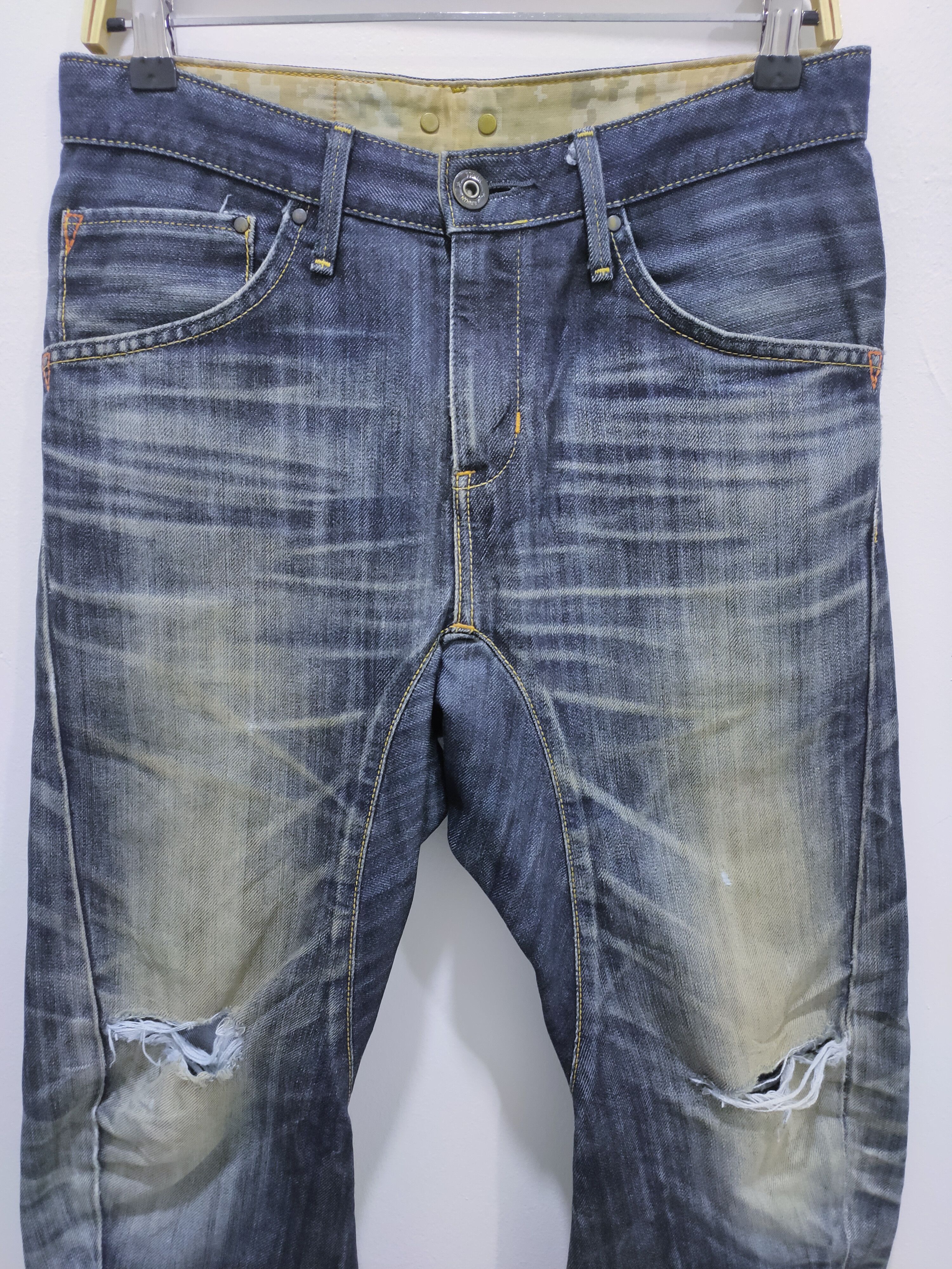 Edwin × Japanese Brand EDWIN E-FUNCTION 503 Curved Leg Camo Stone Wash Denim Jeans Size US 28 / EU 44 - 4 Thumbnail