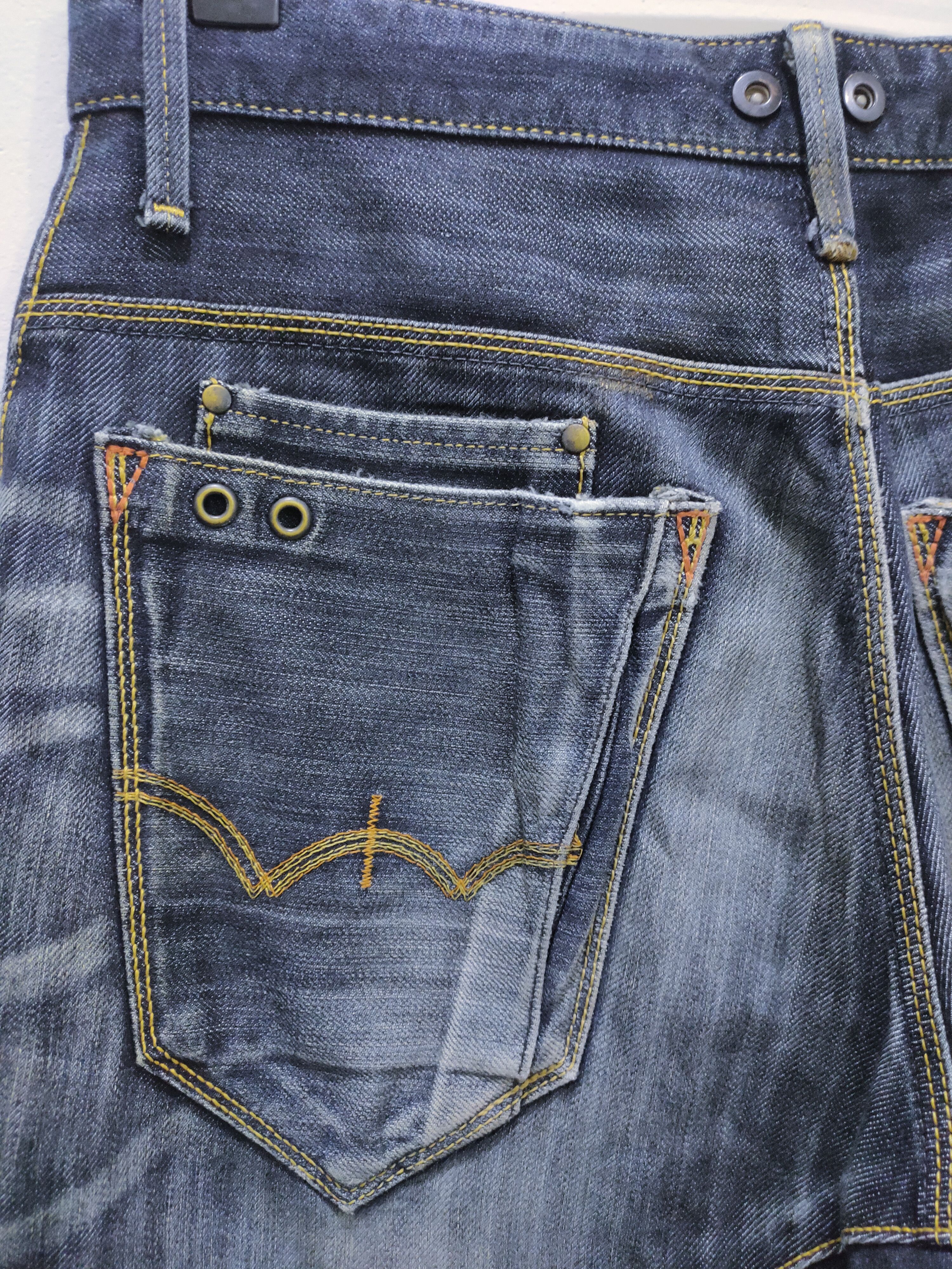 Edwin × Japanese Brand EDWIN E-FUNCTION 503 Curved Leg Camo Stone Wash Denim Jeans Size US 28 / EU 44 - 13 Thumbnail