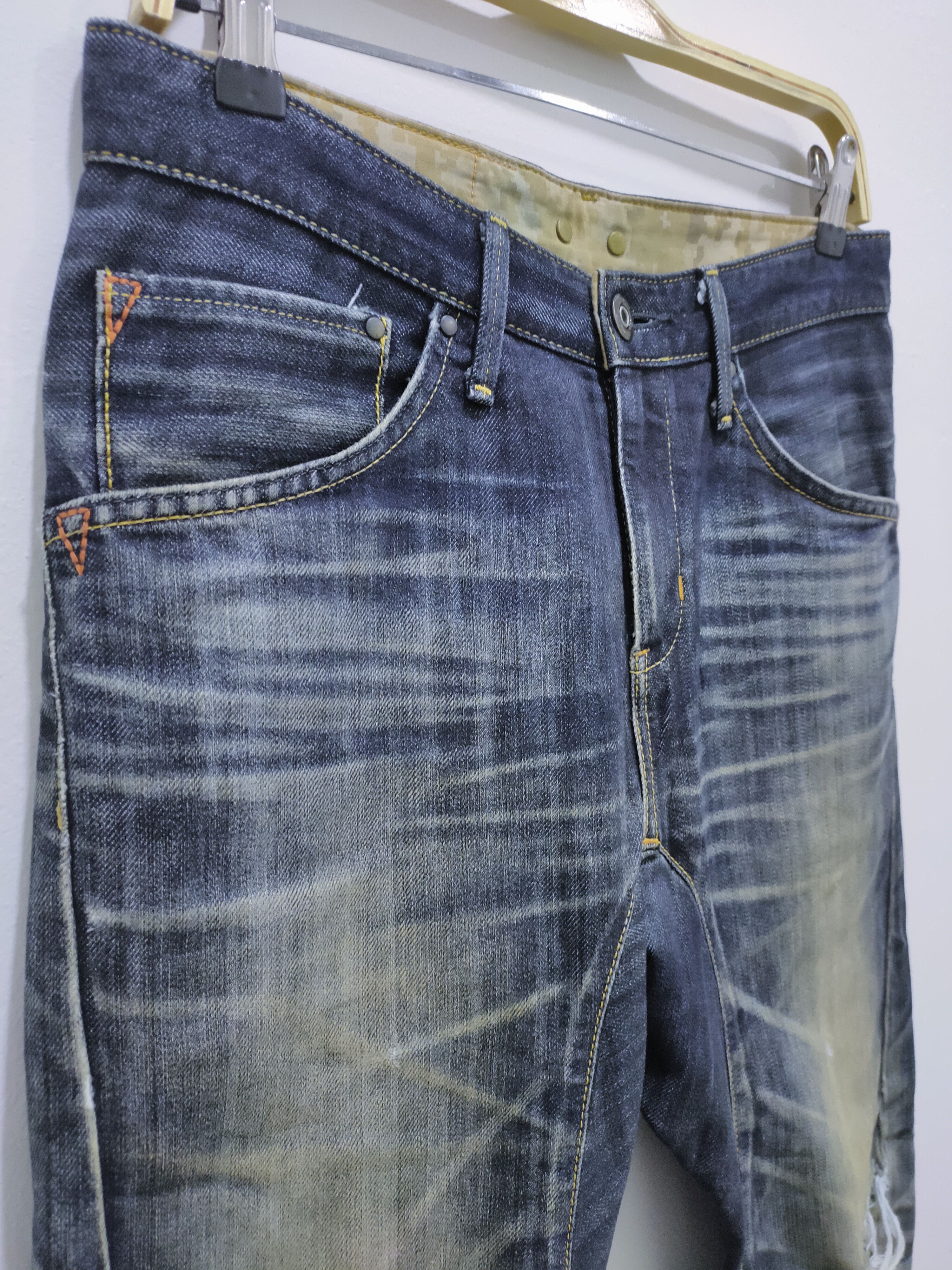Edwin × Japanese Brand EDWIN E-FUNCTION 503 Curved Leg Camo Stone Wash Denim Jeans Size US 28 / EU 44 - 6 Thumbnail