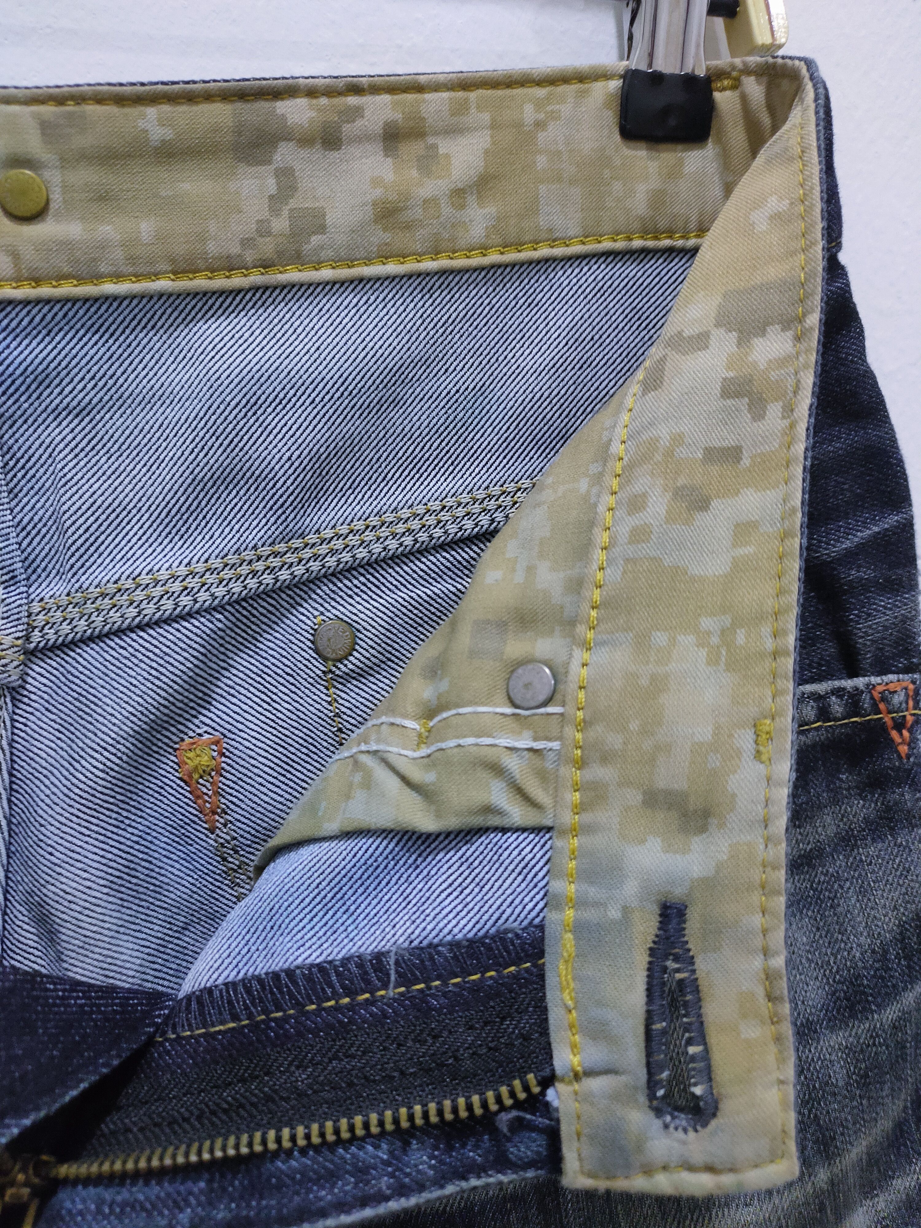 Edwin × Japanese Brand EDWIN E-FUNCTION 503 Curved Leg Camo Stone Wash Denim Jeans Size US 28 / EU 44 - 20 Thumbnail
