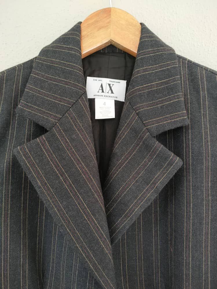 Armani Exchange Armani Exchange Stripes Blazer Size S / US 4 / IT 40 - 5 Thumbnail