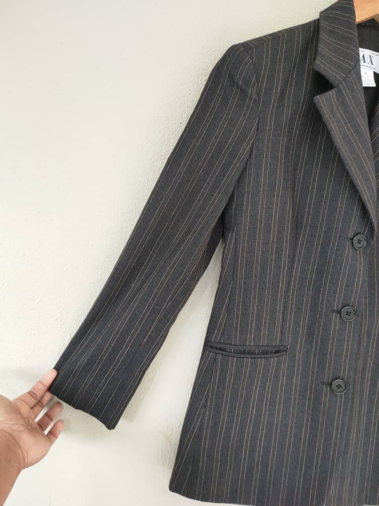 Armani Exchange Armani Exchange Stripes Blazer Size S / US 4 / IT 40 - 4 Thumbnail